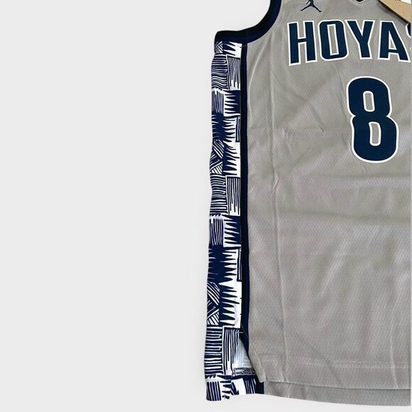 Nike Jordan Georgetown Hoyas #8 Elite Gray Jersey Mens size Medium CN2994-052 - Picture 3 of 12